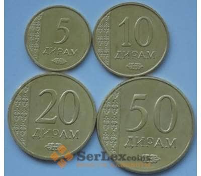 Монета Таджикистан Набор  5 - 10 - 20 - 50 дирамов 2015 UNC (4 шт) арт. С03164