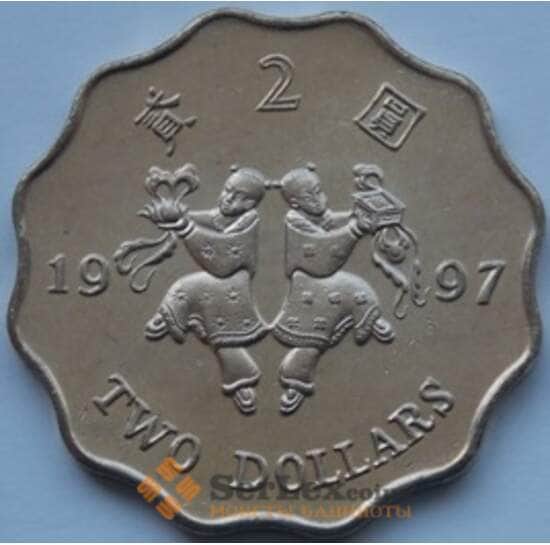 Гонконг 2 доллара 1997 КМ76 UNC Возврат Гонконга под юрисдикцию Китая арт. С03181