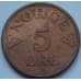 Монета Норвегия 5 эре 1952-1957 КМ400 XF арт. С03193