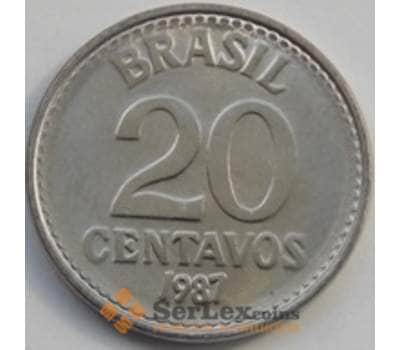 Монета Бразилия 20 сентаво 1986-1988 КМ603 UNC арт. С03212