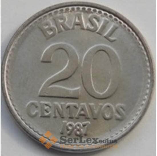 Бразилия 20 сентаво 1986-1988 КМ603 UNC арт. С03212