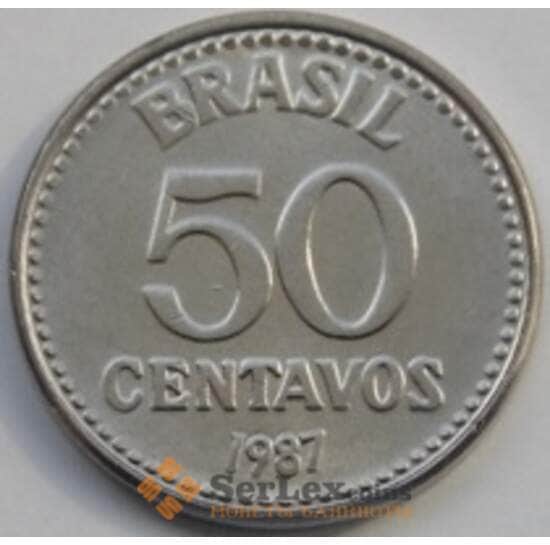 Бразилия 50 сентаво 1986-1988 КМ604 UNC арт. С03213