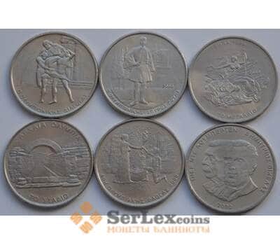 Монета Греция набор 500 драхм 2000*6шт КМ175-180 UNC Олимпийские игры Афины арт. С03214