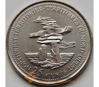 Монета Канада 25 центов 1992 КМ212 UNC Северо-Западные территории арт. С03233