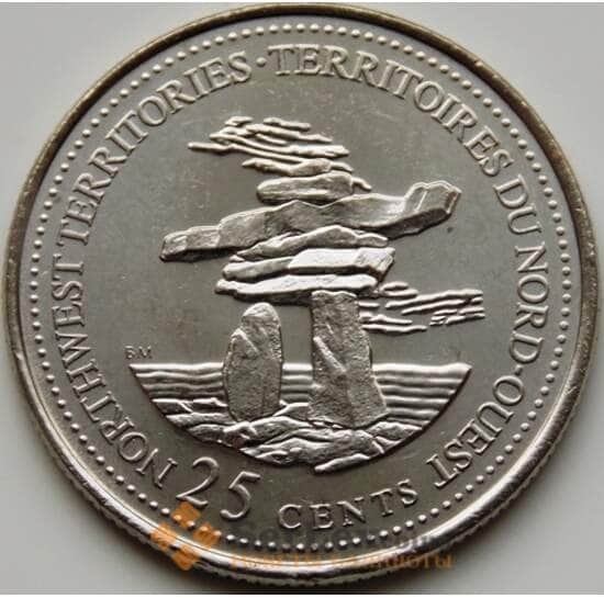 Канада 25 центов 1992 КМ212 UNC Северо-Западные территории арт. С03233