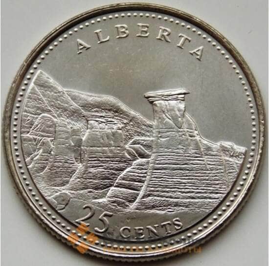 Канада 25 центов 1992 КМ221 UNC Альберта арт. С03236