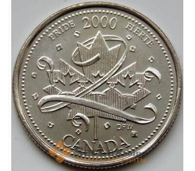 Монета Канада 25 центов 2000 КМ384.2 UNC Гордость арт. С03253