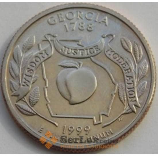 США 25 центов 1999 Джорджия S Proof арт. С03257