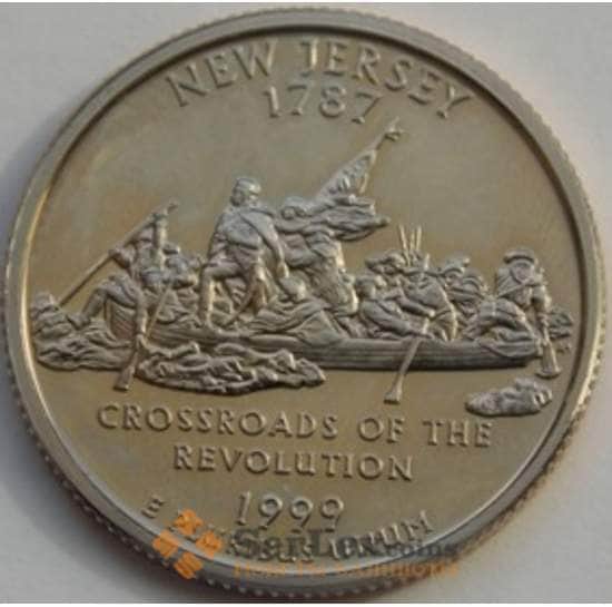 США 25 центов 1999 Нью-Джерси S Proof арт. С03258