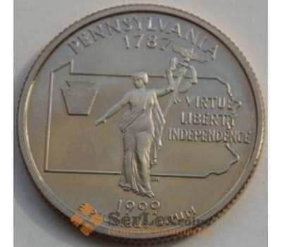 Монета США 25 центов 1999 Пенсильвания S Proof арт. С03259