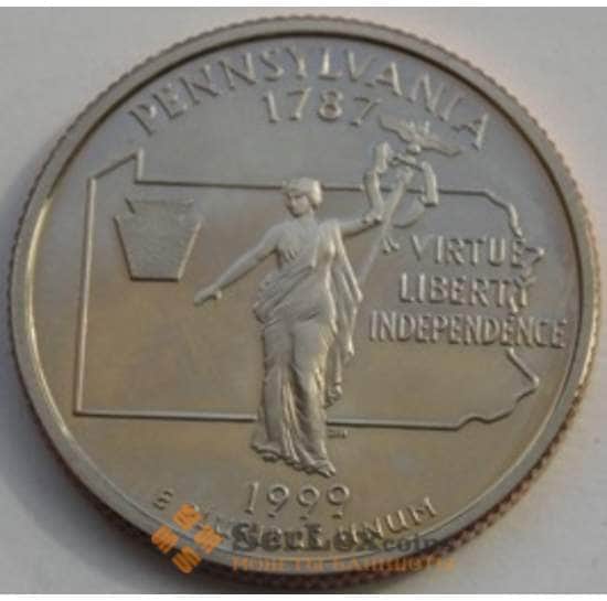 США 25 центов 1999 Пенсильвания S Proof арт. С03259