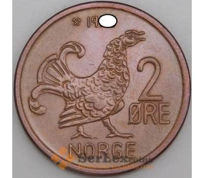Монета Норвегия 2 эре 1959-1972 КМ410 UNC Фауна арт. С03279