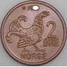 Норвегия монета 2 эре 1959-1972 КМ410 UNC арт. С03279
