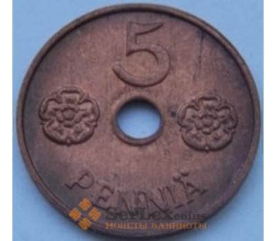 Монета Финляндия 5 пенни 1942 КМ64 AU арт. С03295