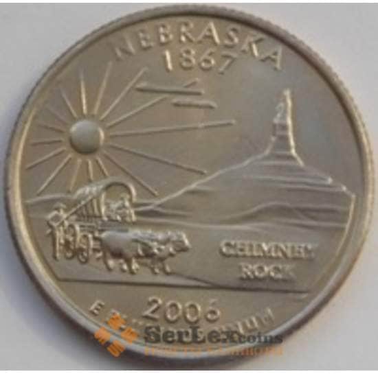 США 25 центов 2006 Небраска D UNC арт. С03327