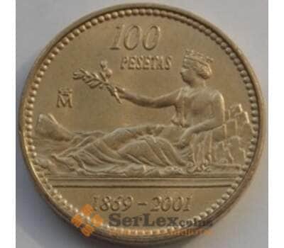 Монета Испания 100 песет 2001 КМ1016 UNC арт. С03335