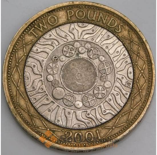 Великобритания монета 2 фунта 2001 КМ994 XF арт. С03348