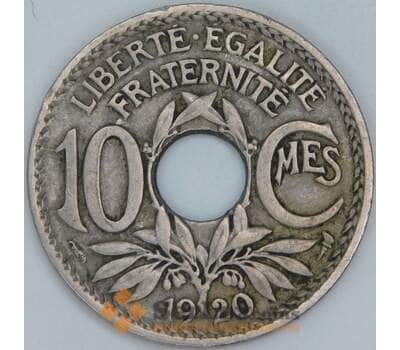 Франция 10 сантимов 1920 КМ866а VF арт. 57042