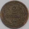 Уругвай монета 2 сентесимо 1943 КМ20а AU арт. 43380