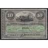 Куба 10 песо 1896 Р49d aUNC Надпечатка PLATA арт. 52468