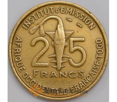 Французская Западная Африка -Того монета 25 франков 1957 КМ9 VF арт. 43359