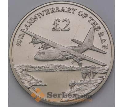 Монета Южная Георгия и Южные Сандвичевы острова 2 фунта 2008 BU 90 лет Королевским ВВС арт. 36797