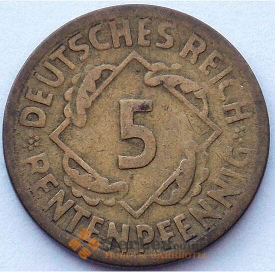 Германия 5 пфеннигов 1924 E КМ39 VF (J05.19) арт. 16810