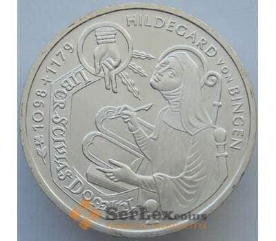 Монета Германия 10 марок 1998 КМ193 BU Хильдегард из Бингена Серебро  (J05.19) арт. 16259
