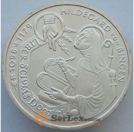 Германия 10 марок 1998 КМ193 BU Хильдегард из Бингена Серебро  (J05.19) арт. 16259
