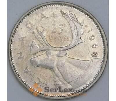 Канада 25 центов 1968 КМ62a VF арт. 56820