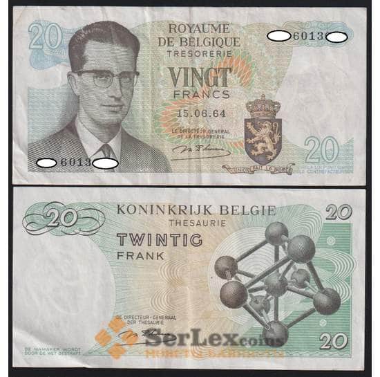 Бельгия банкнота 20 франков 1964 Р138 VF-XF арт. 47327