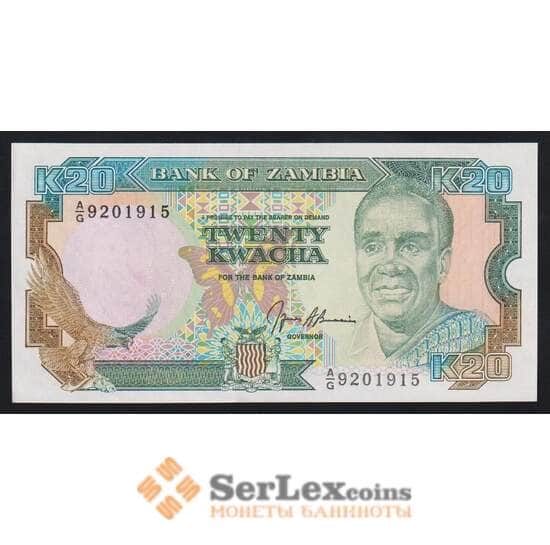 Замбия 20 квача 1989-1991 ND Р32b UNC арт. 54606