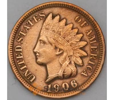 Монета США 1 цент 1906 КМ90а  арт. 30569