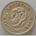 Монета Австралия 1 шиллинг 1955 КМ59 VF Серебро Елизавета II (J05.19) арт. 17285
