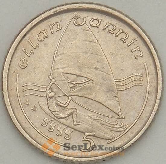 Мэн остров 5 пенсов 1992 КМ209.2 XF Виндсерфинг арт. 21298