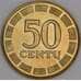 Литва 50 центов 2000 КМ108 UNC арт. 53346