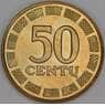 Литва 50 центов 2000 КМ108 UNC арт. 53346
