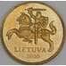 Литва 50 центов 2000 КМ108 UNC арт. 53346