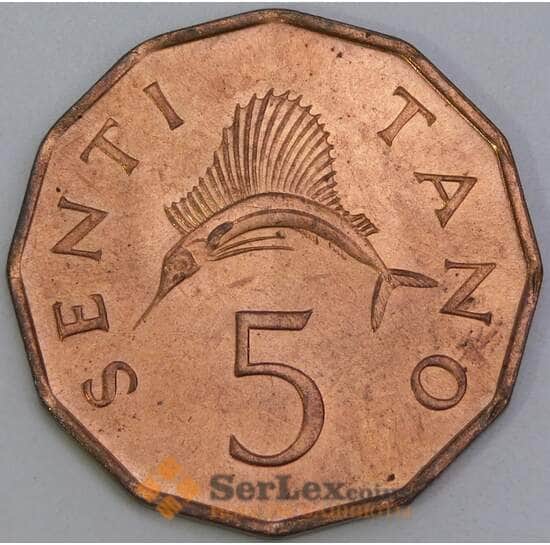 Танзания 5 сенти 1976 КМ1 UNC арт. 55174 Танзания 5 сенти 1976 КМ1 UNC арт. 55174