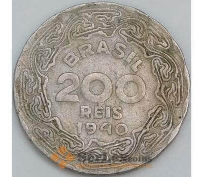 Бразилия 200 реалов 1940 КМ545 VF арт. 56593