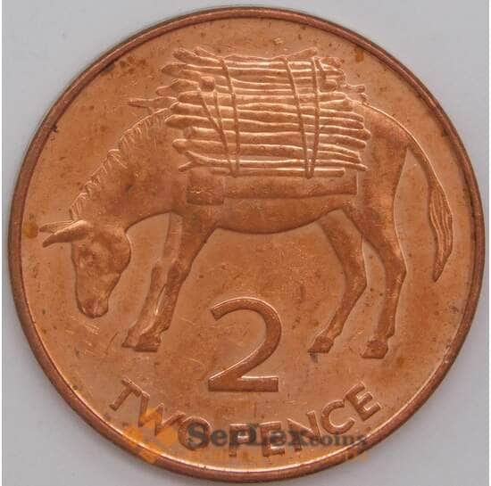 Остров Святой Елены монета 2 пенса 2006 КМ12а UNC арт. 44663