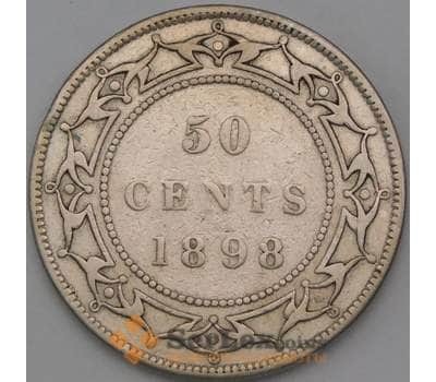 Монета Ньюфаундленд 50 центов 1898 КМ6 VF арт. 28904