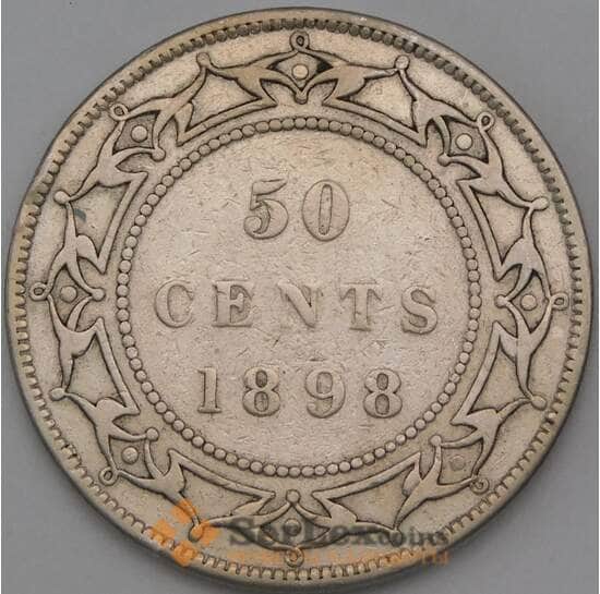 Ньюфаундленд 50 центов 1898 КМ6 VF арт. 28904