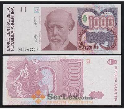 Аргентина 1000 аустралей ND (1988-1990) P329(1) UNC арт. 54300