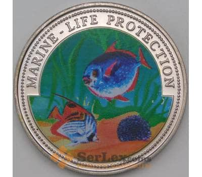 Монета Гана 10 сика 1997 BU Защита морской жизни арт. 27097