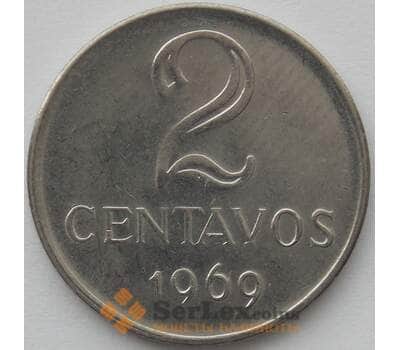 Монета Бразилия 2 сентаво 1969 КМ576.2 UNC  арт. 17593