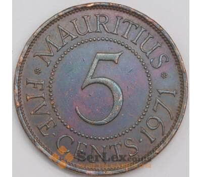 Маврикий 5 центов 1971 КМ34 AU арт. 40878