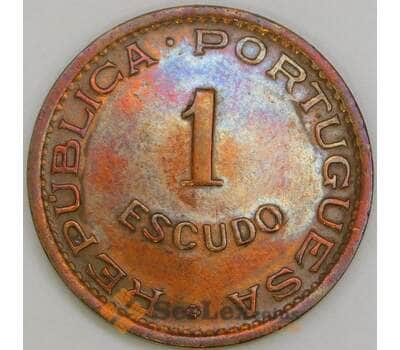 Мозамбик 1 эскудо 1957 КМ82 AU арт. 56376