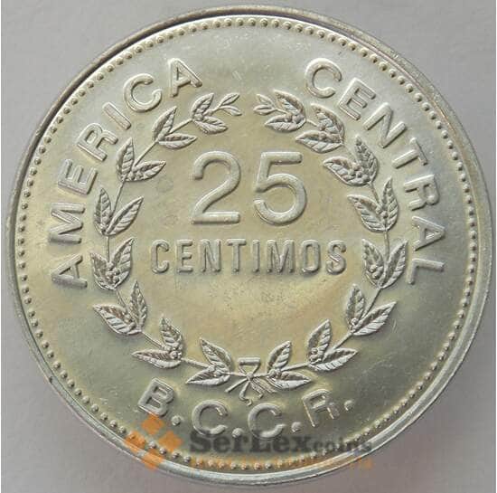 Коста-Рика 25 сентимо 1982 КМ188.1b UNC (J05.19) арт. 16610