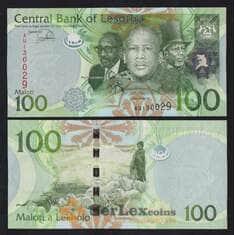 Лесото 100 малоти 2013 Р24b UNC арт. 55791